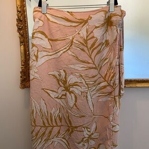 Rachel Zoe Pink and Gold Floral Sarong